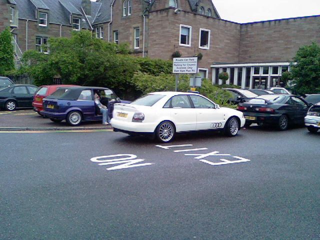 At car park waiting